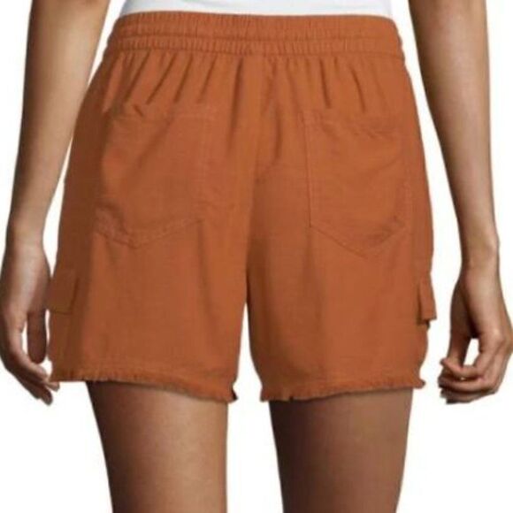 A.N.A Copper Canyon Rayon Blend Elastic Waist Frayed Bottom Shorts - Picture 8 of 8